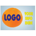 Orange Badge/Button w/ Metal Bar Pin (2.5" x 3.5")